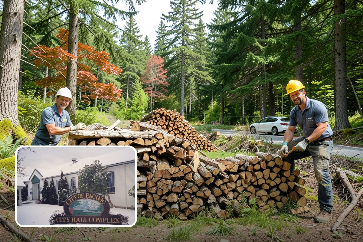 Winter Firewood Delivery in Pacific, King County, WA - Keeps your rack stocked through the coldest months