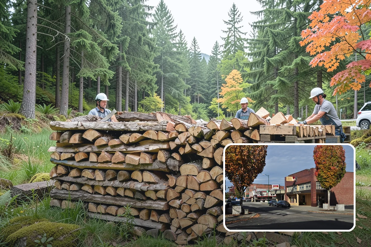 Winter Firewood Delivery in Puyallup, Pierce County, WA - Keeps your rack stocked through the coldest months