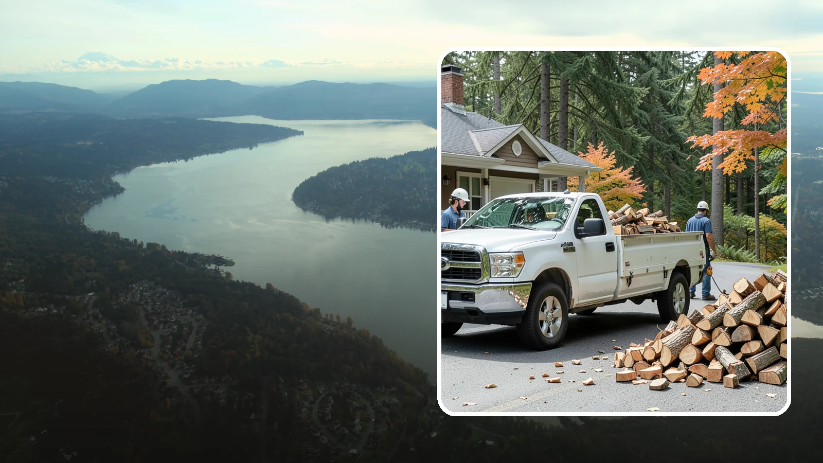 Winter Firewood Delivery in Sammamish, King County, WA - Through the heart of the Pacific Northwest cold season, we keep your rack stocked with dry wood you can burn tonight.