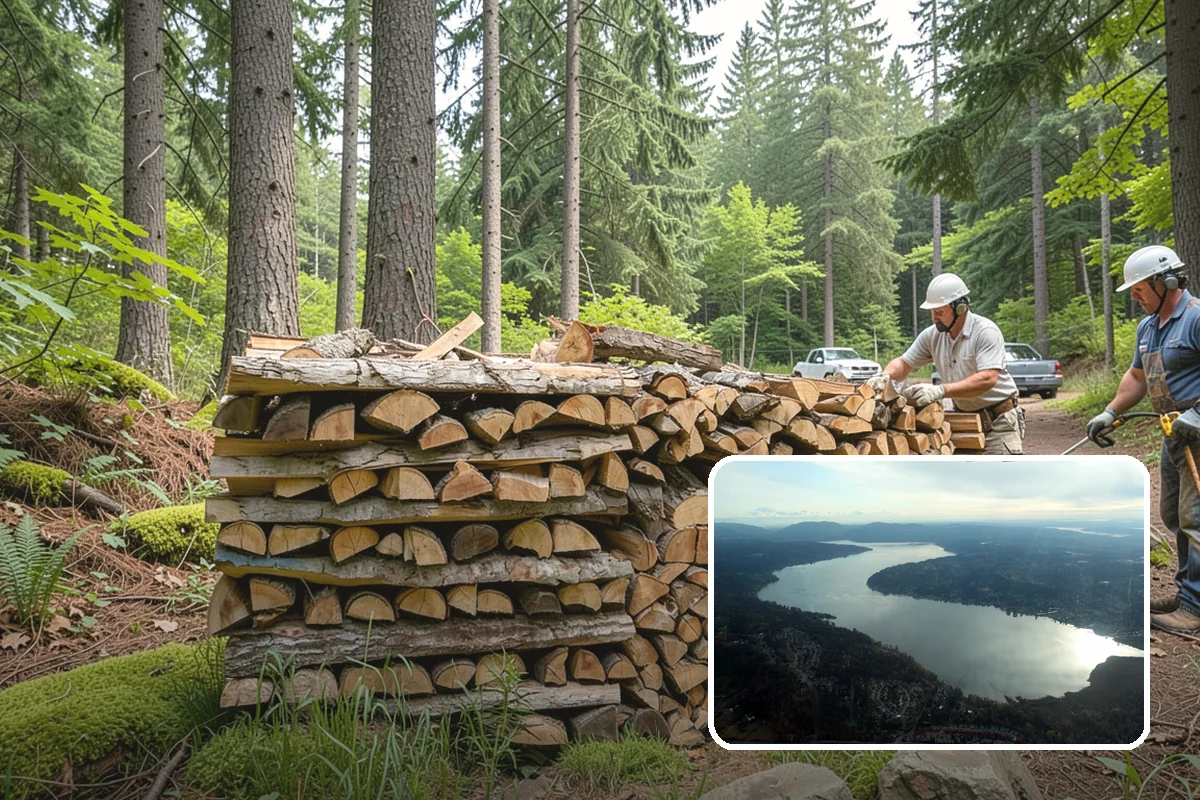 Winter Firewood Delivery in Sammamish, King County, WA - Keeps your rack stocked through the coldest months