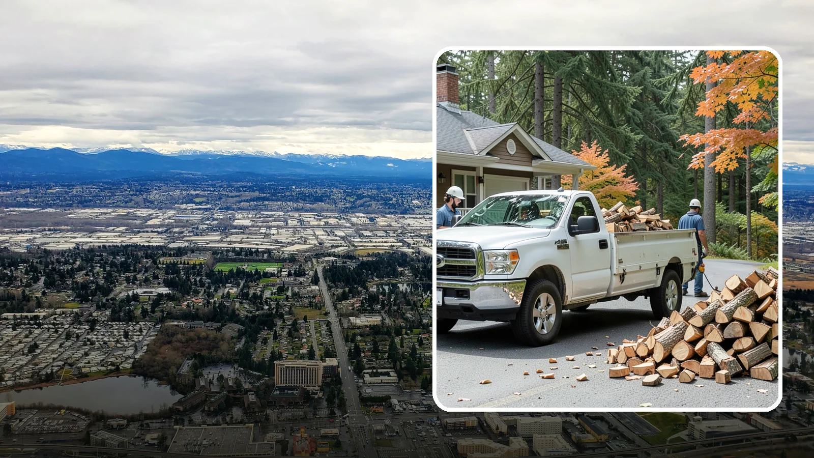 Winter Firewood Delivery in SeaTac, WA - Through the heart of the Pacific Northwest cold season, we keep your rack stocked with dry wood you can burn tonight.