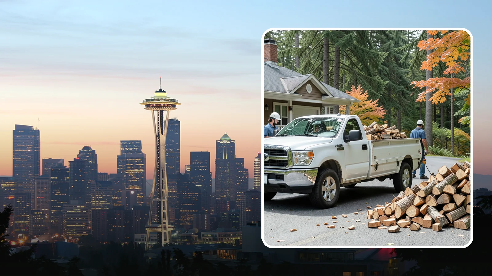Winter Firewood Delivery in Seattle, King County, WA - Through the heart of the Pacific Northwest cold season, we keep your rack stocked with dry wood you can burn tonight.