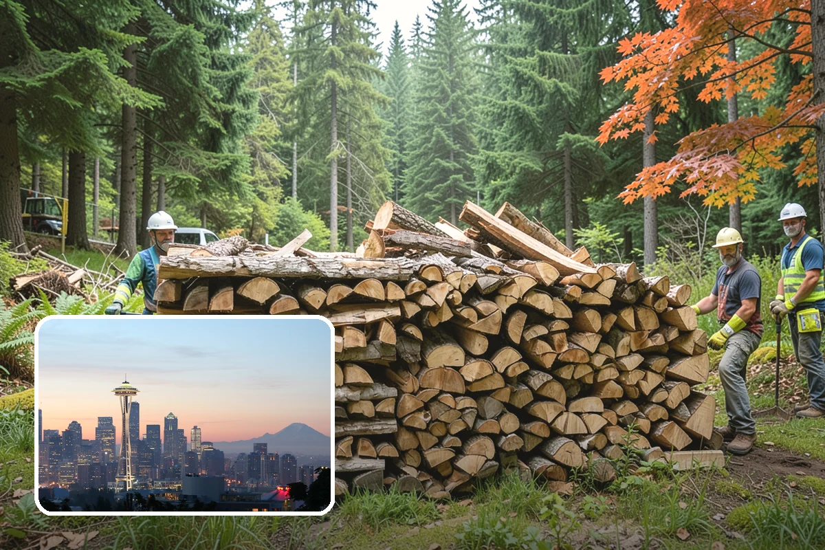 Winter Firewood Delivery in Seattle, King County, WA - Keeps your rack stocked through the coldest months