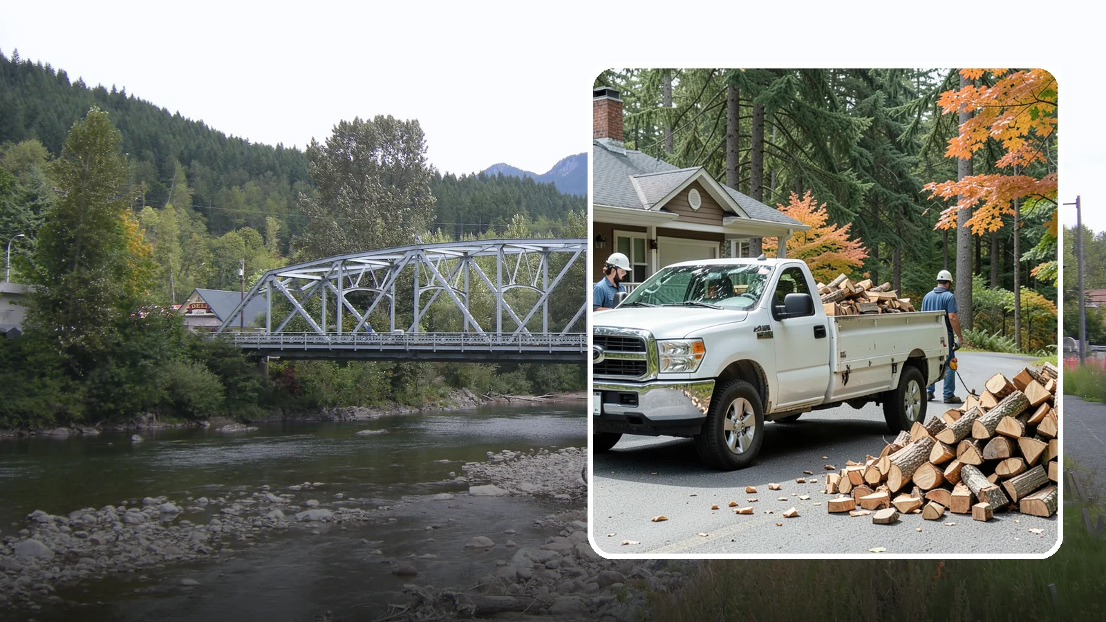 Winter Firewood Delivery in Skykomish, King County, WA - Through the heart of the Pacific Northwest cold season, we keep your rack stocked with dry wood you can burn tonight.