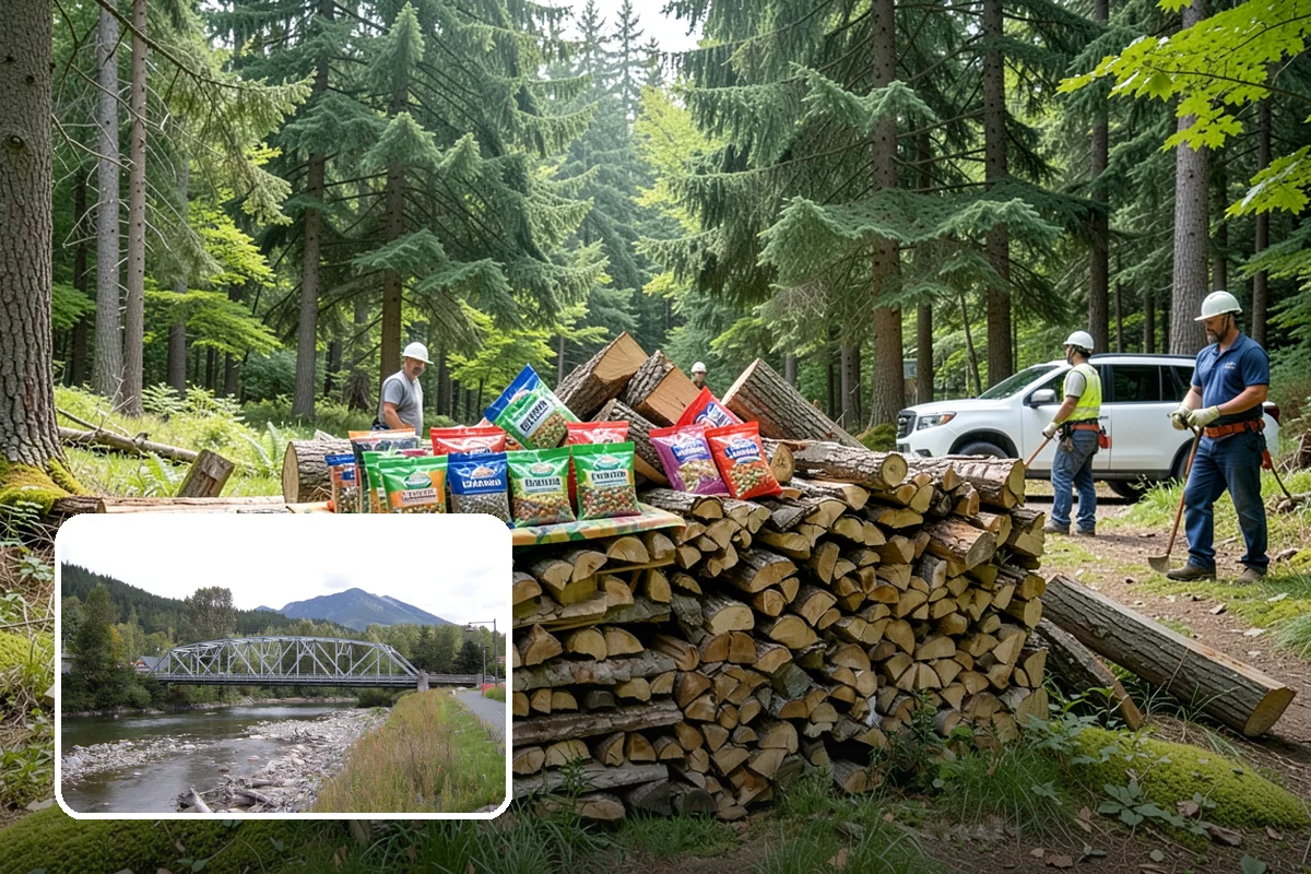 Winter Firewood Delivery in Skykomish, King County, WA - Keeps your rack stocked through the coldest months
