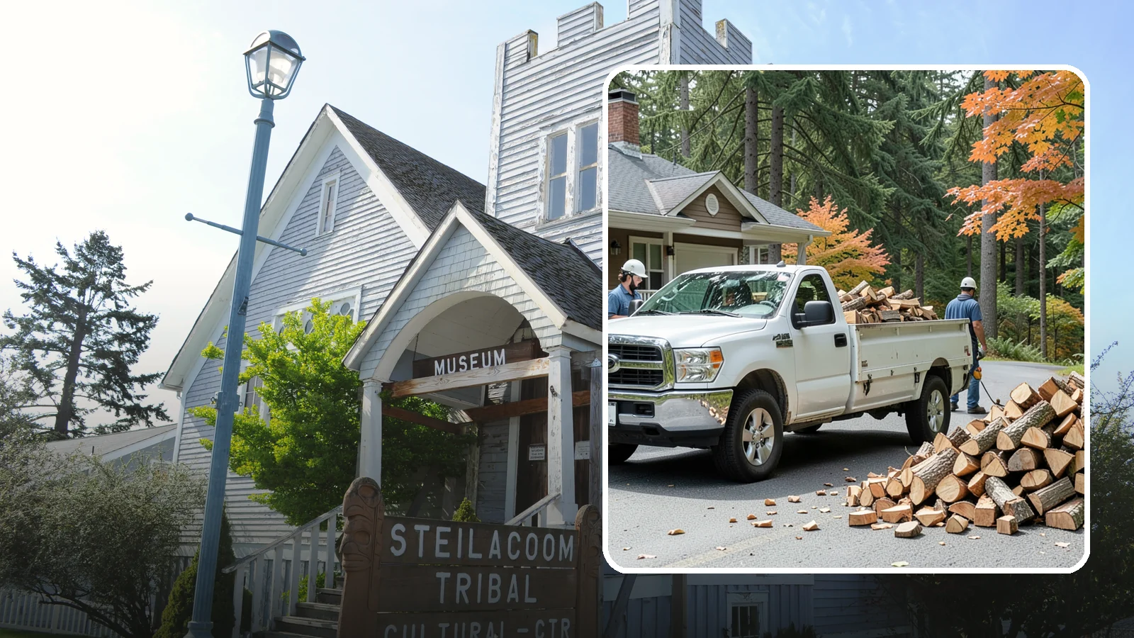 Winter Firewood Delivery in Steilacoom, Pierce County, WA - Through the heart of the Pacific Northwest cold season, we keep your rack stocked with dry wood you can burn tonight.