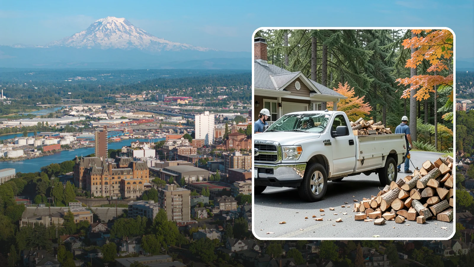Winter Firewood Delivery in Tacoma, Pierce County, WA - Through the heart of the Pacific Northwest cold season, we keep your rack stocked with dry wood you can burn tonight.