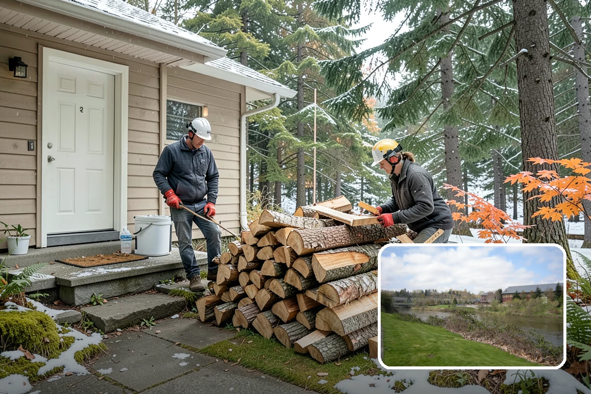 Winter Firewood Delivery in Tukwila, King County, WA - Keeps your rack stocked through the coldest months