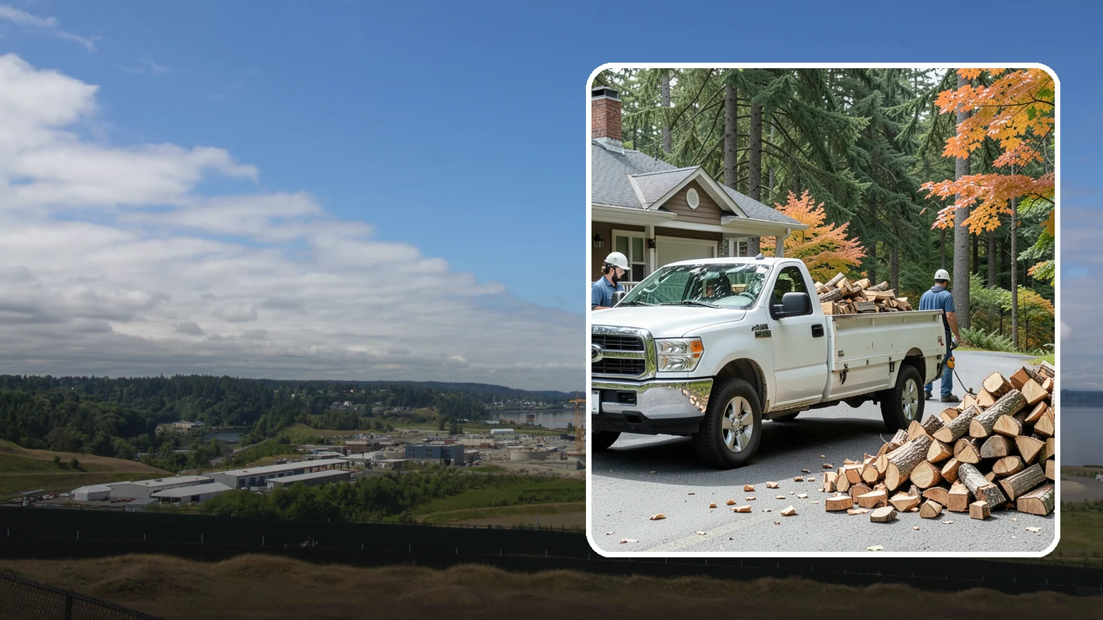 Winter Firewood Delivery in University Place, Pierce County, WA - Through the heart of the Pacific Northwest cold season, we keep your rack stocked with dry wood you can burn tonight.