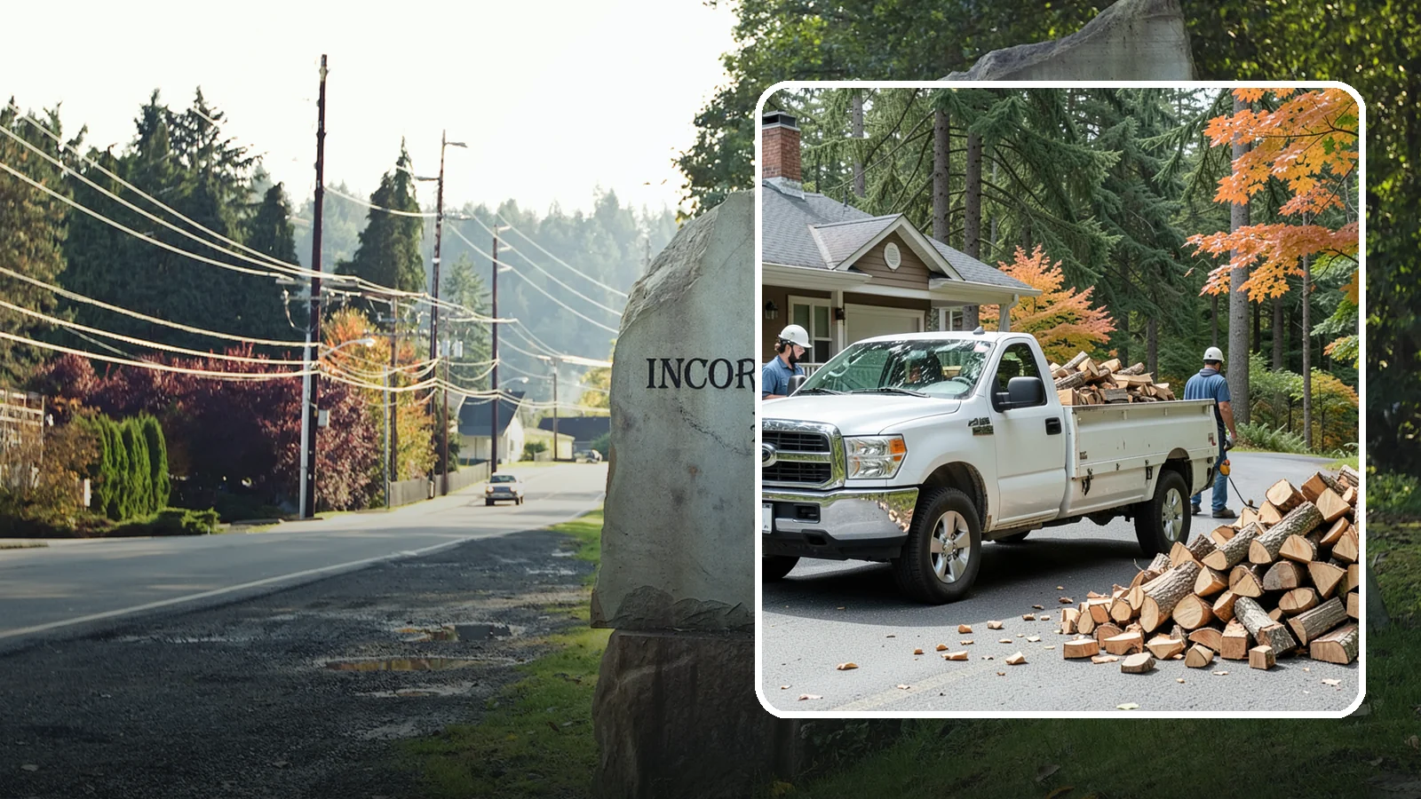 Winter Firewood Delivery in Wilkeson, Pierce County, WA - Through the heart of the Pacific Northwest cold season, we keep your rack stocked with dry wood you can burn tonight.