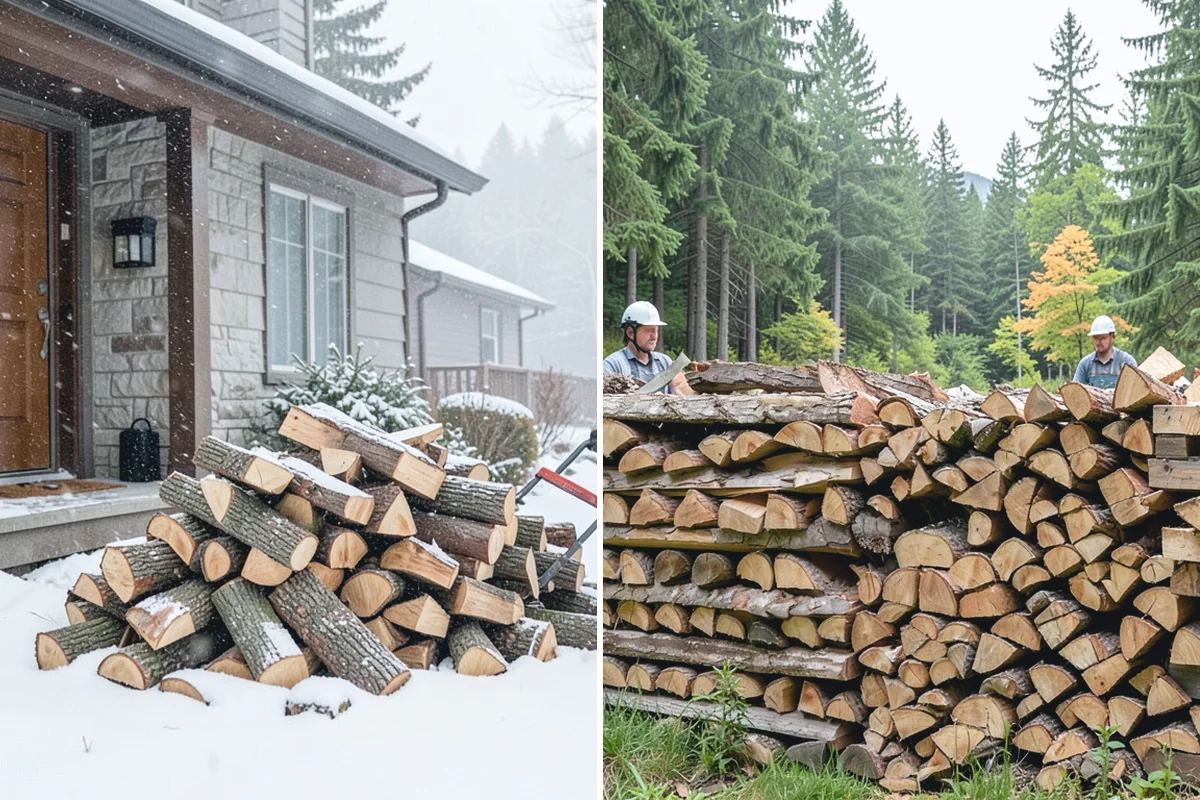 Winter Firewood Delivery in Woodinville, King County, WA - Set up your winter delivery quantity and schedule