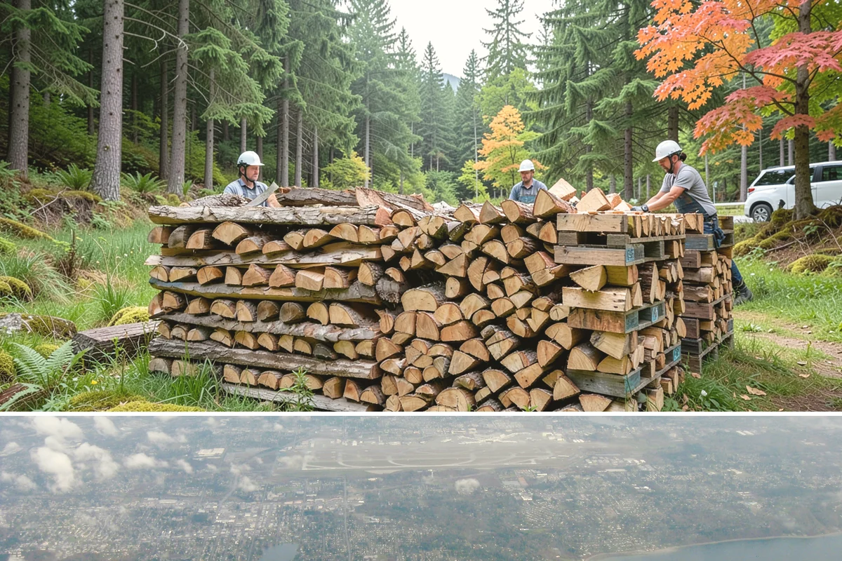 Winter-Ready Firewood in Burien, King County, WA - Order in early fall so your supply is stacked and protected before winter storms arrive.