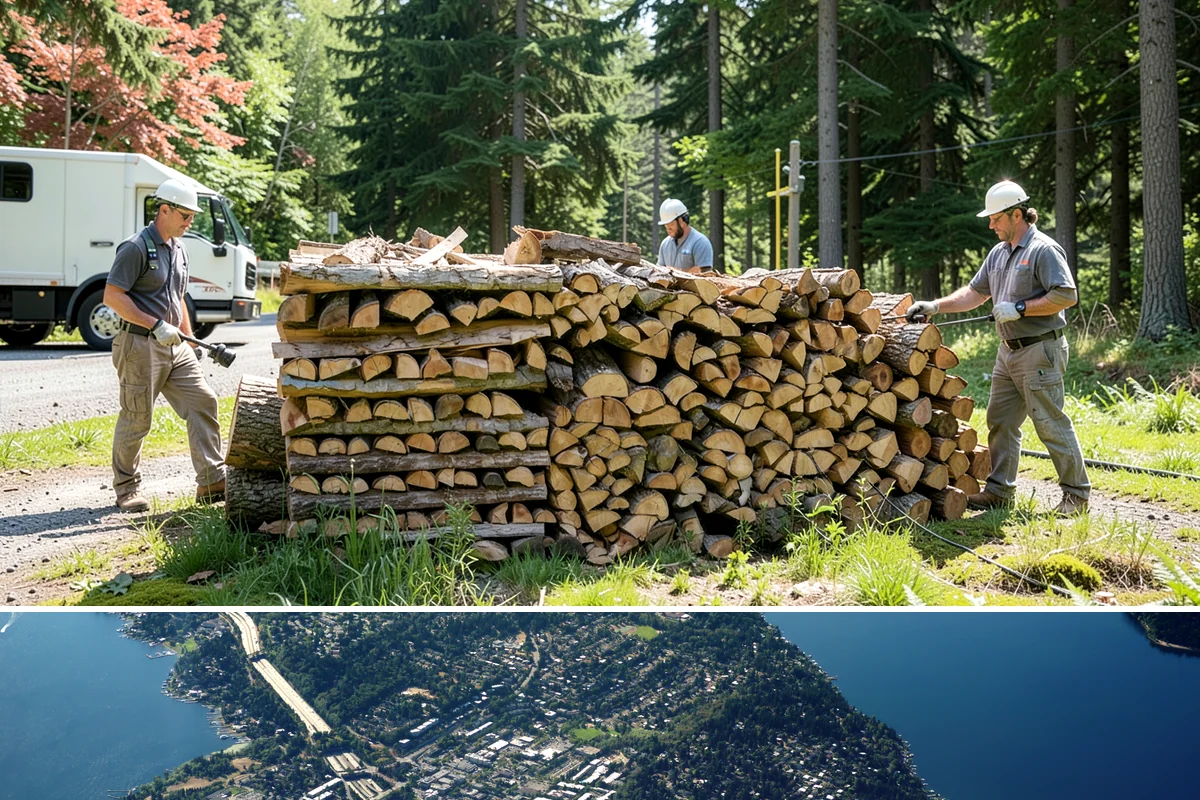 Winter-Ready Firewood in Mercer Island, King County, WA - Order in early fall so your supply is stacked and protected before winter storms arrive.