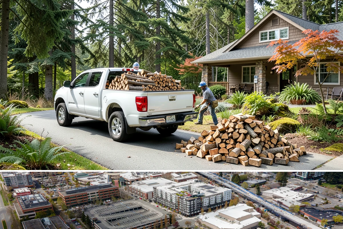 Winter-Ready Firewood in Redmond, King County, WA - Order in early fall so your supply is stacked and protected before winter storms arrive.
