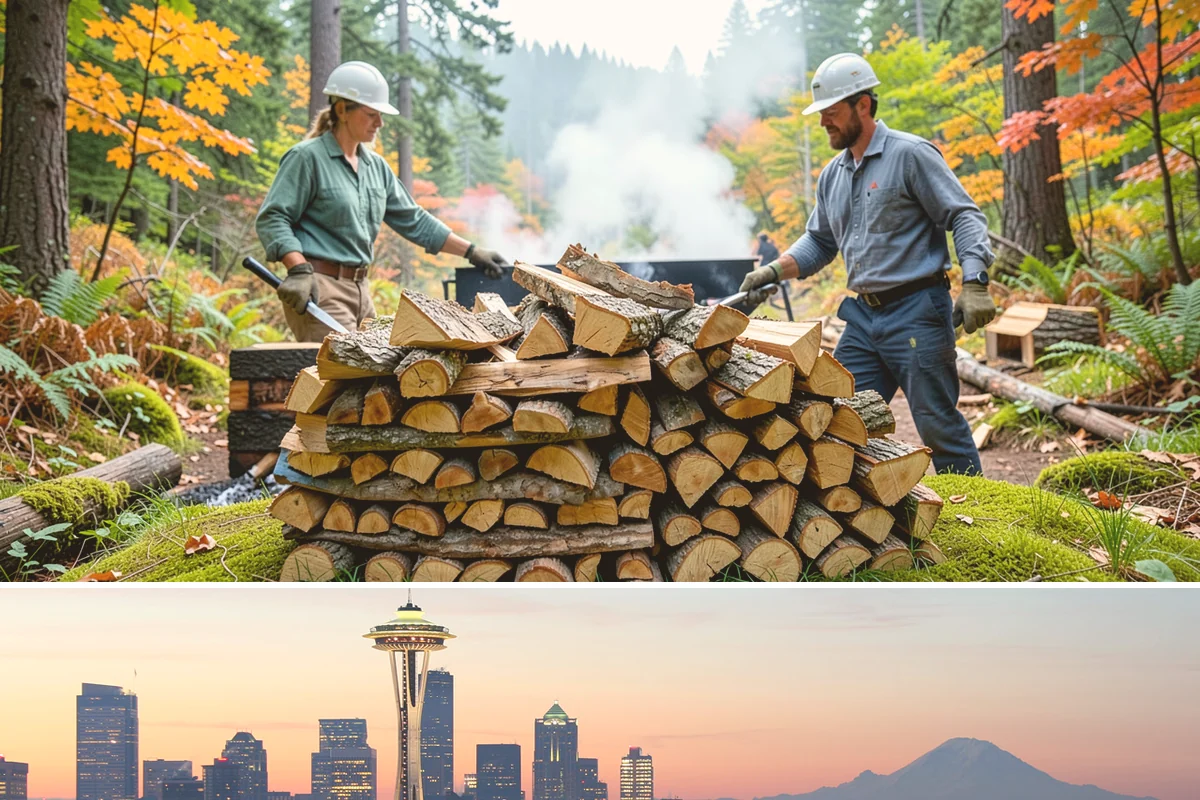 Winter-Ready Firewood in Seattle, King County, WA - Order in early fall so your supply is stacked and protected before winter storms arrive.