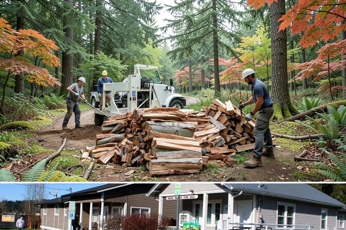 Winter-Ready Firewood in South Prairie, Pierce County, WA - Order in early fall so your supply is stacked and protected before winter storms arrive.
