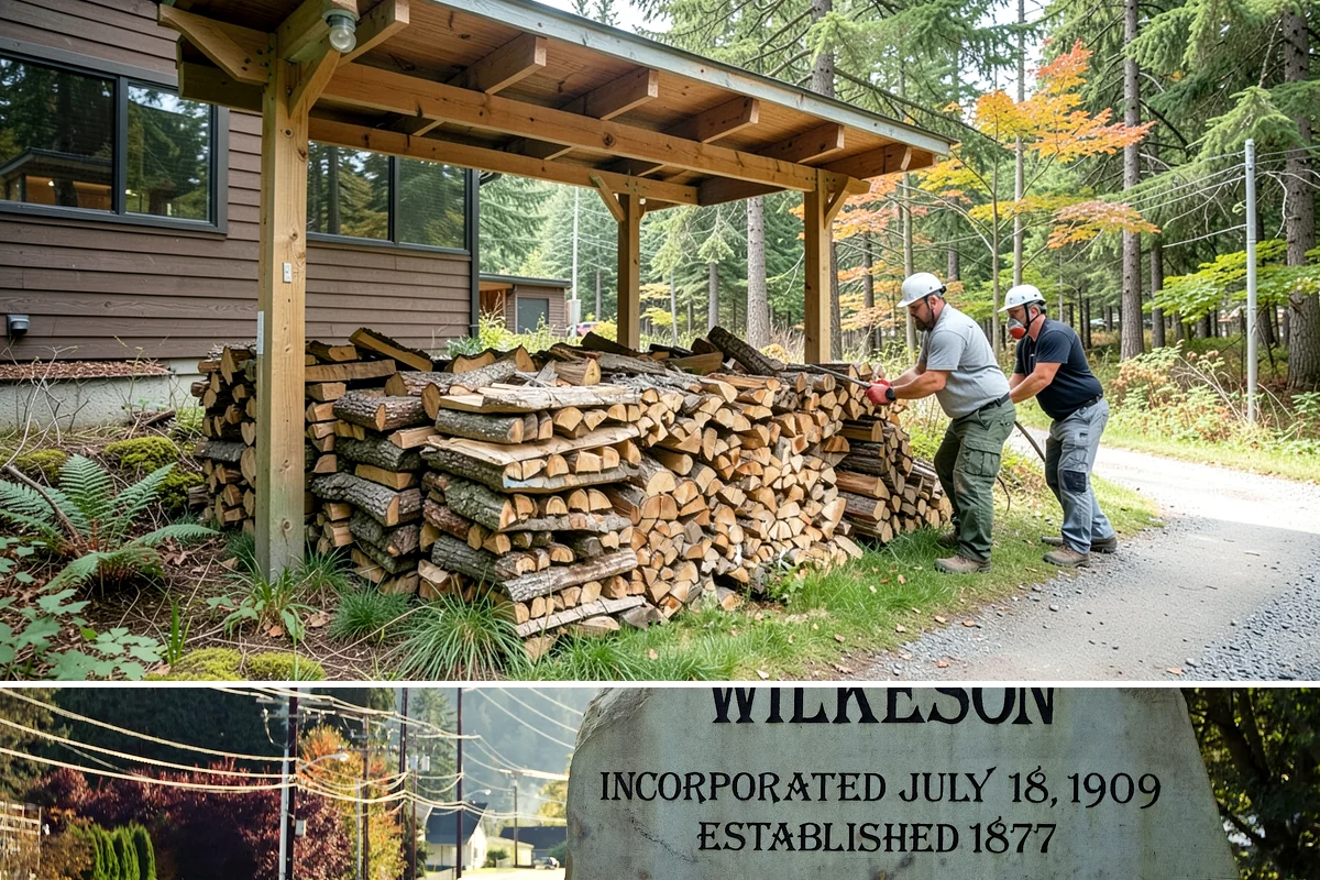 Winter-Ready Firewood in Wilkeson, Pierce County, WA - Order in early fall so your supply is stacked and protected before winter storms arrive.