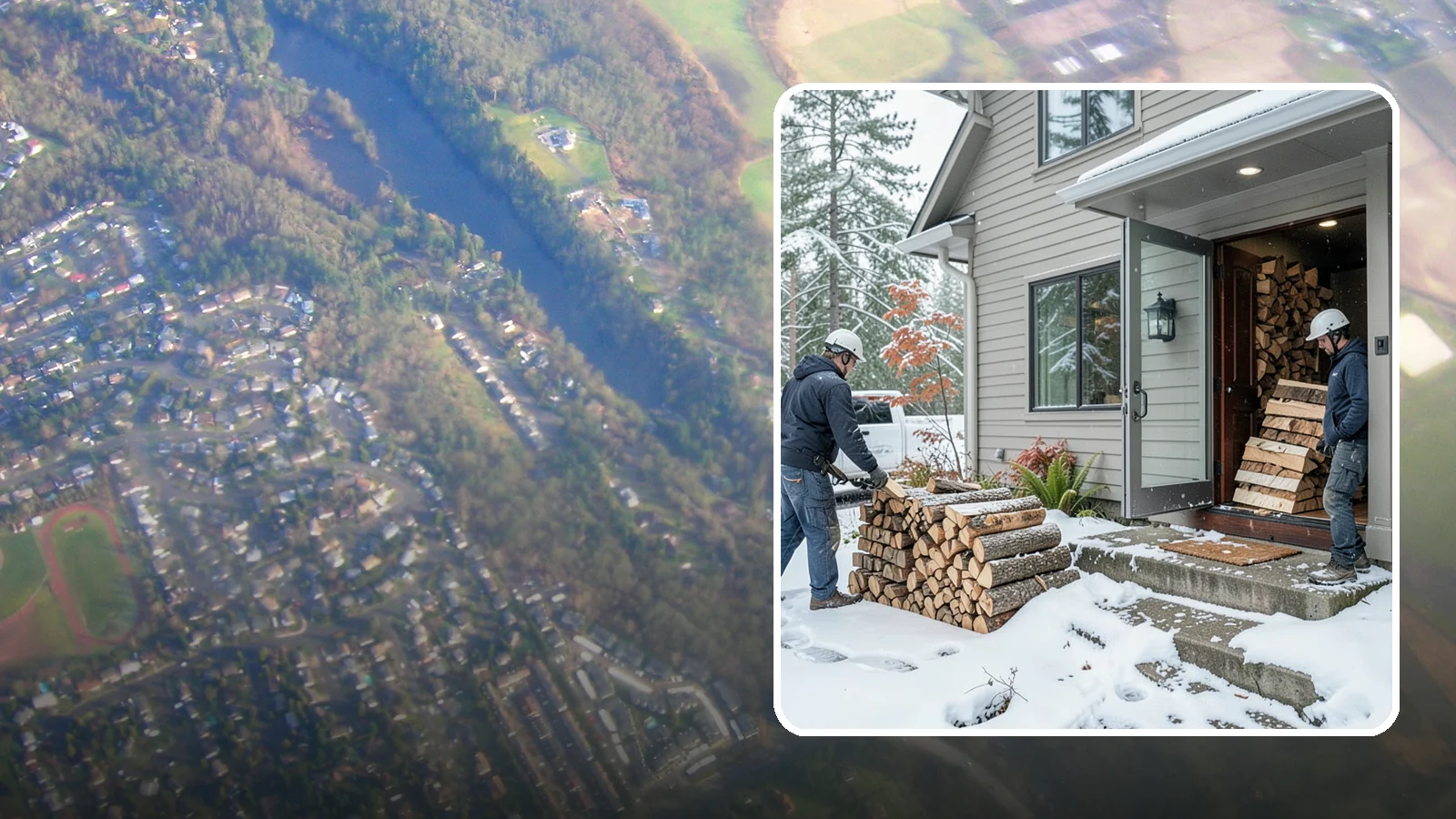 Winter Storm Firewood in Algona, King County, WA - When a Pacific Northwest winter storm rolls in, we get burnable wood to your door before the worst of it hits.