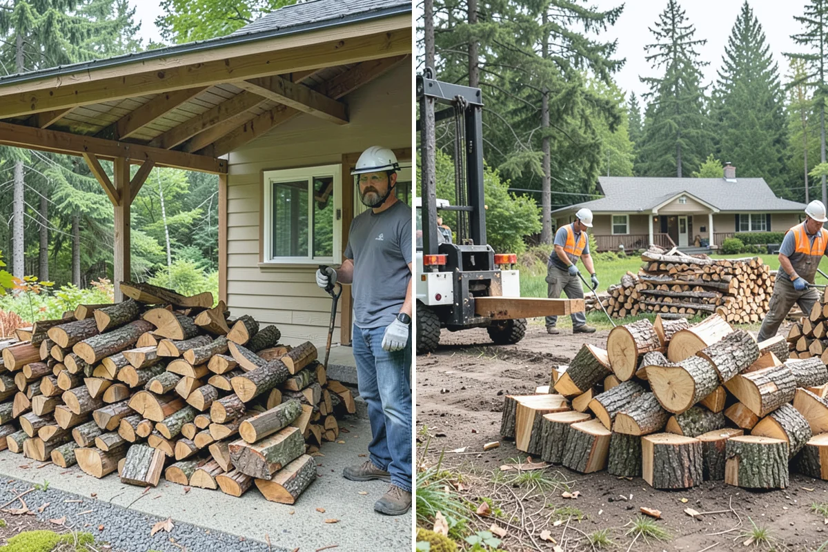 Winter Storm Firewood in Auburn, King County, WA - Take your order and confirm quantity and delivery point