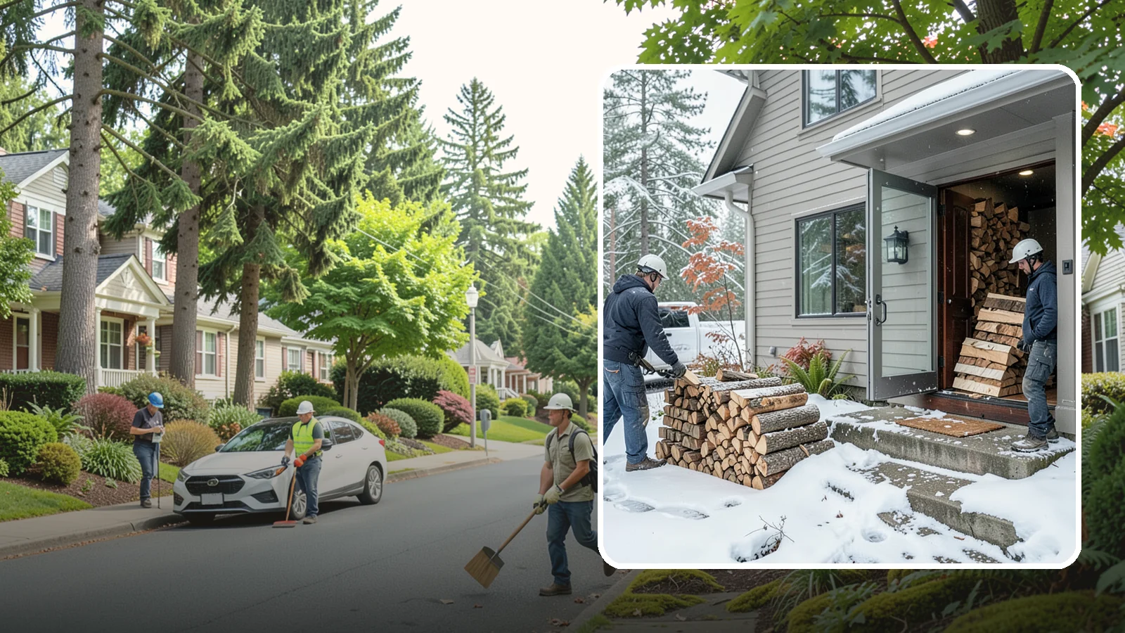 Winter Storm Firewood in Beaux Arts Village, King County, WA - When a Pacific Northwest winter storm rolls in, we get burnable wood to your door before the worst of it hits.