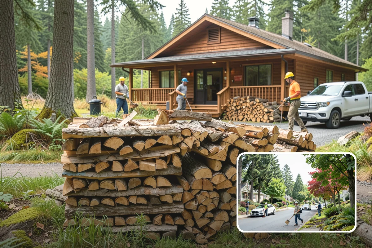Winter Storm Firewood in Beaux Arts Village, King County, WA - Ensures a heat source before the storm lands