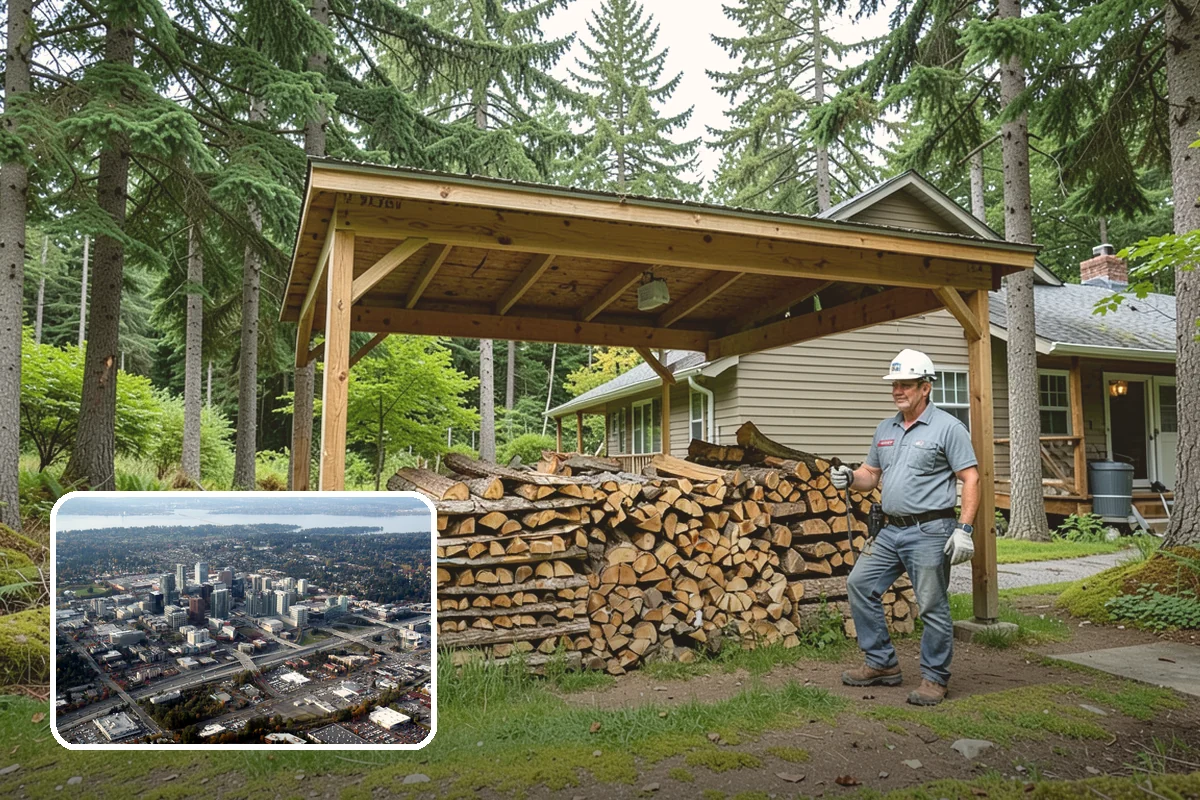 Winter Storm Firewood in Bellevue, King County, WA - Ensures a heat source before the storm lands