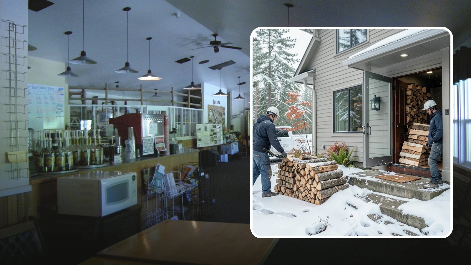Winter Storm Firewood in Black Diamond, King County, WA - When a Pacific Northwest winter storm rolls in, we get burnable wood to your door before the worst of it hits.