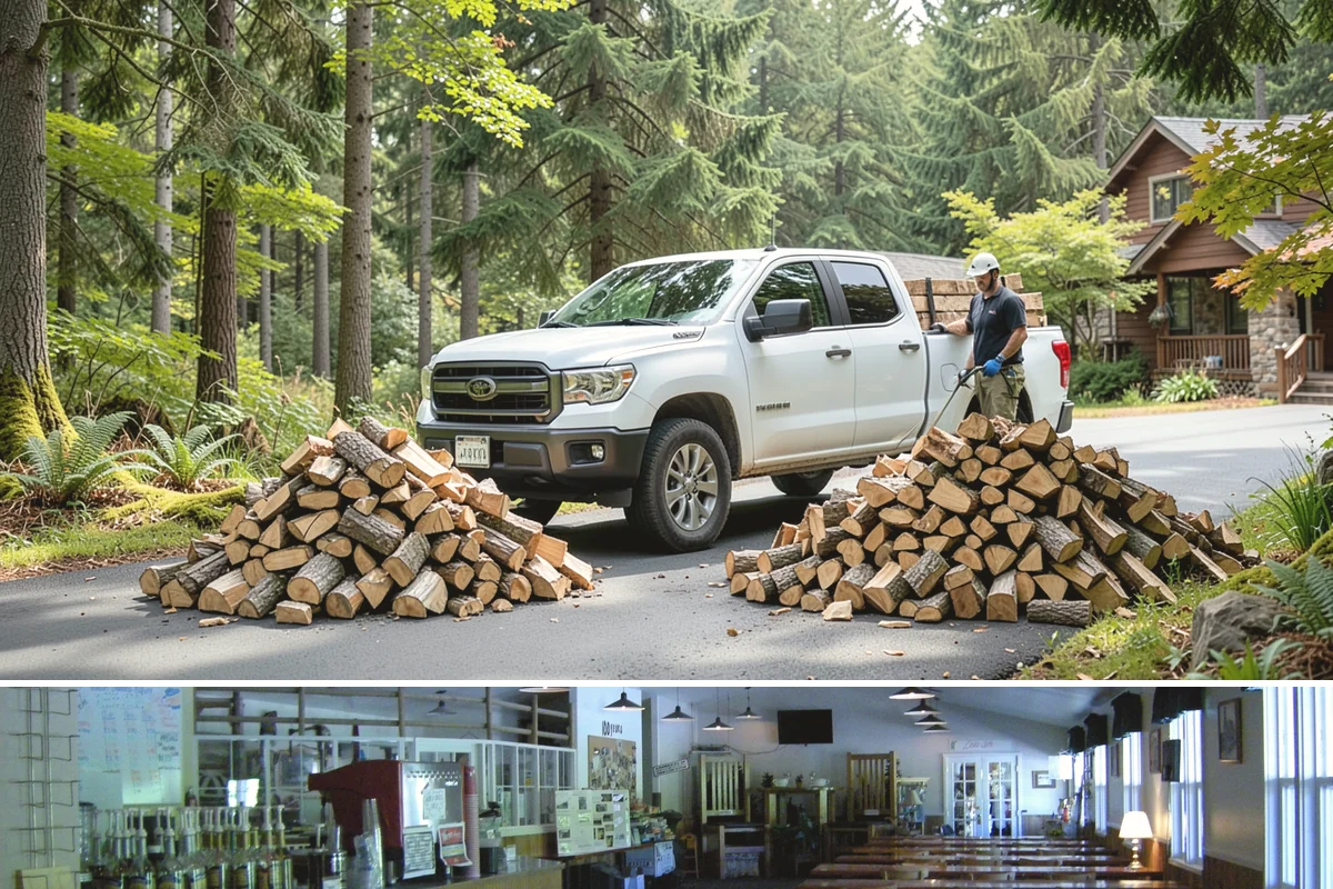 Winter Storm Firewood in Black Diamond, King County, WA - Peak demand runs from late fall through winter, so ordering as soon as a storm appears in the forecast secures your delivery.