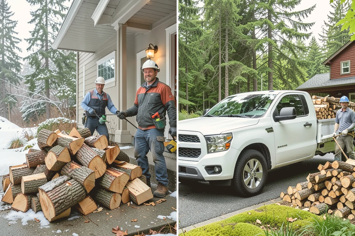 Winter Storm Firewood in Brier, Snohomish County, WA - Take your order and confirm quantity and delivery point