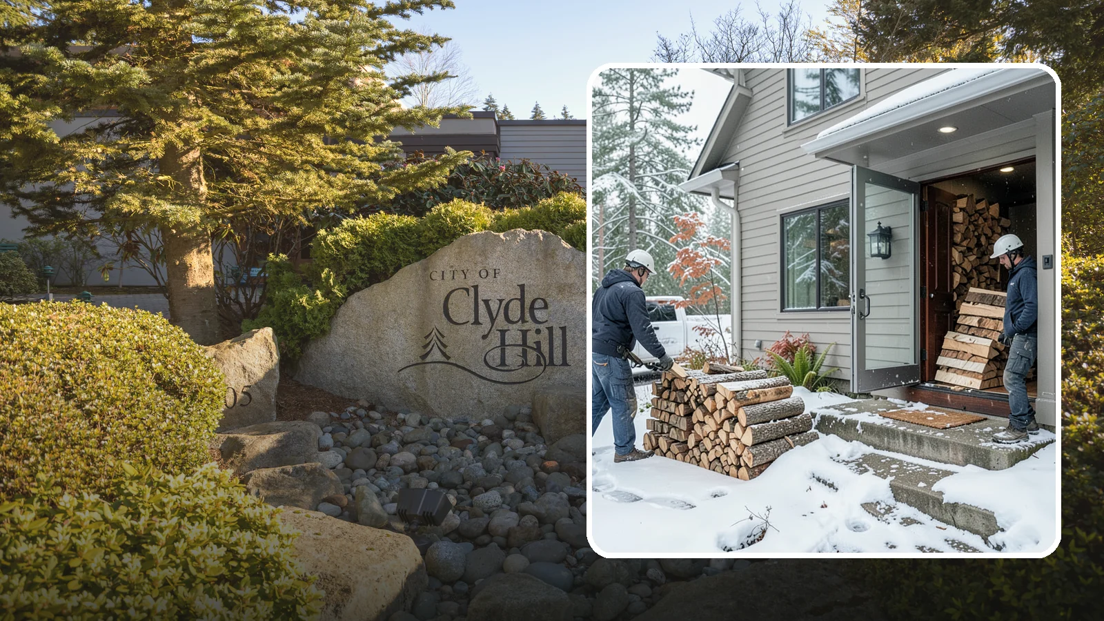 Winter Storm Firewood in Clyde Hill, King County, WA - When a Pacific Northwest winter storm rolls in, we get burnable wood to your door before the worst of it hits.