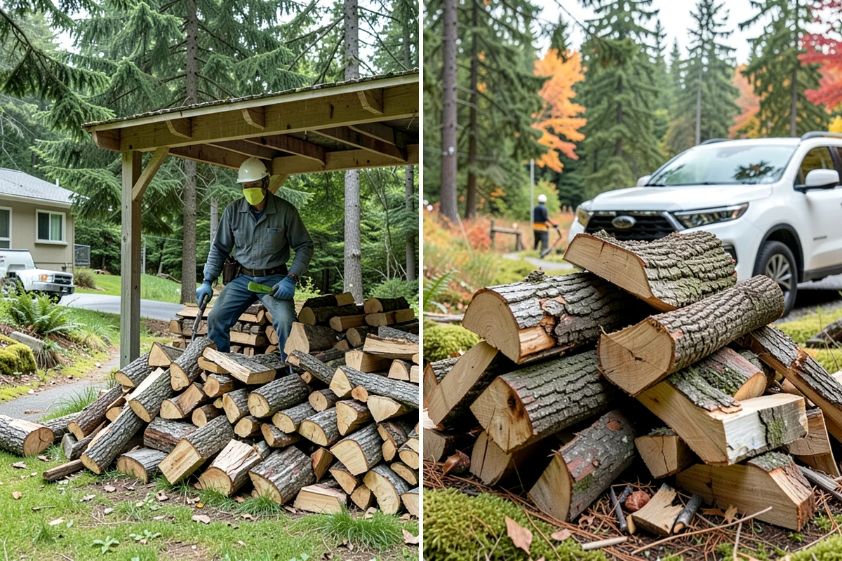 Winter Storm Firewood in Clyde Hill, King County, WA - Take your order and confirm quantity and delivery point