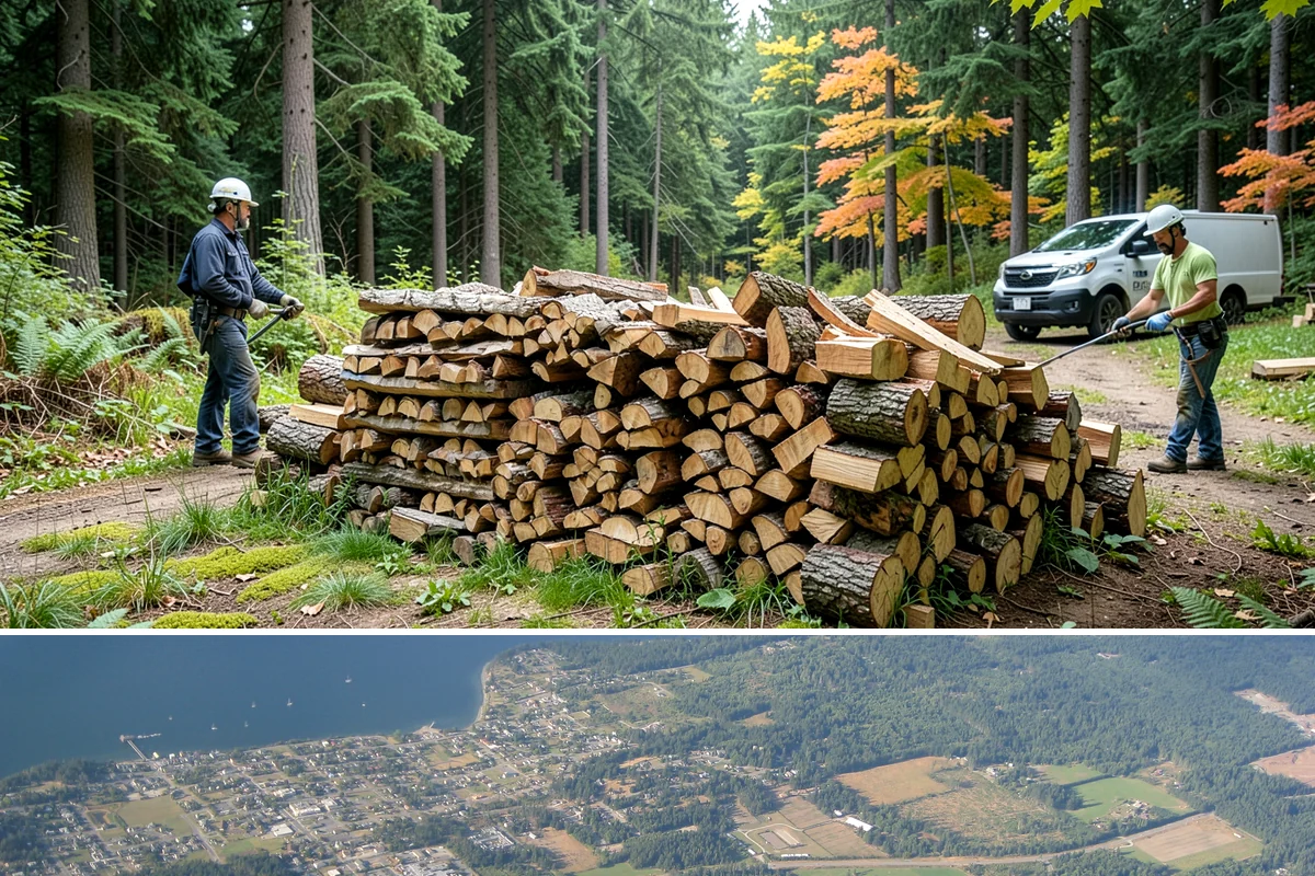 Winter Storm Firewood in Coupeville, Island County, WA - Peak demand runs from late fall through winter, so ordering as soon as a storm appears in the forecast secures your delivery.