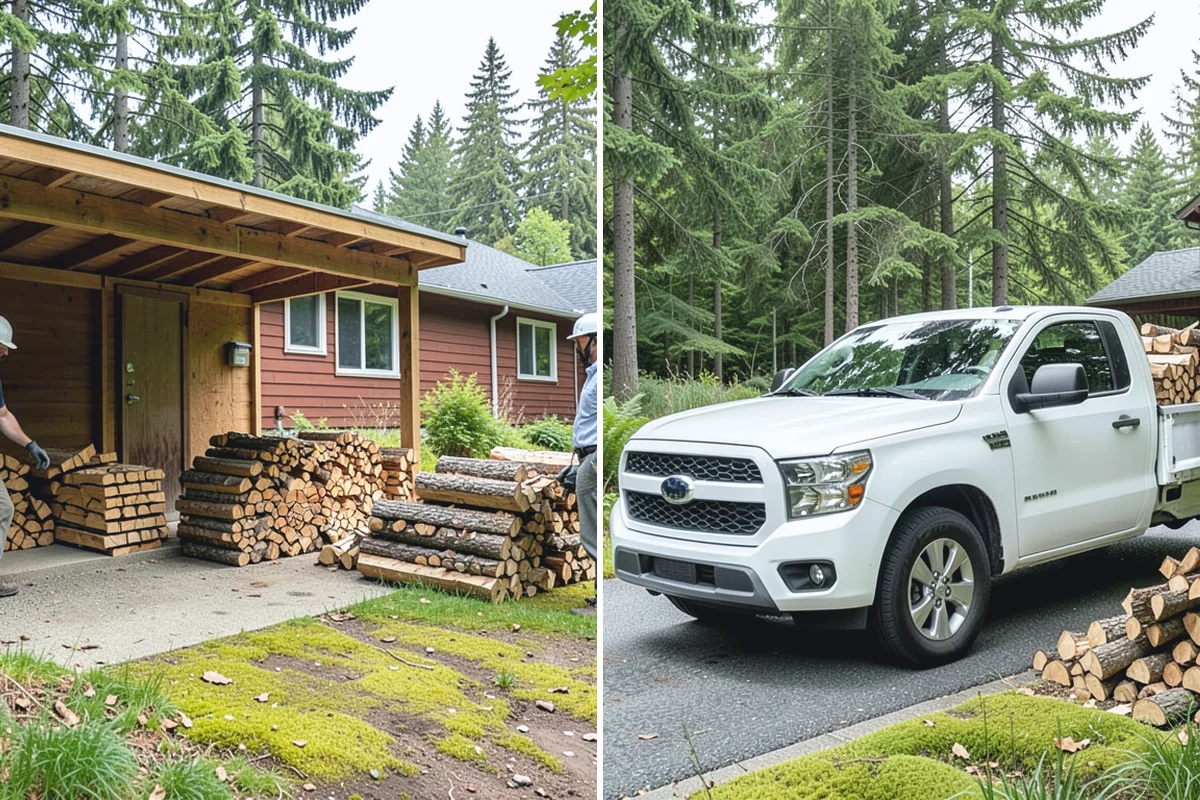 Winter Storm Firewood in Darrington, Snohomish County, WA - Take your order and confirm quantity and delivery point
