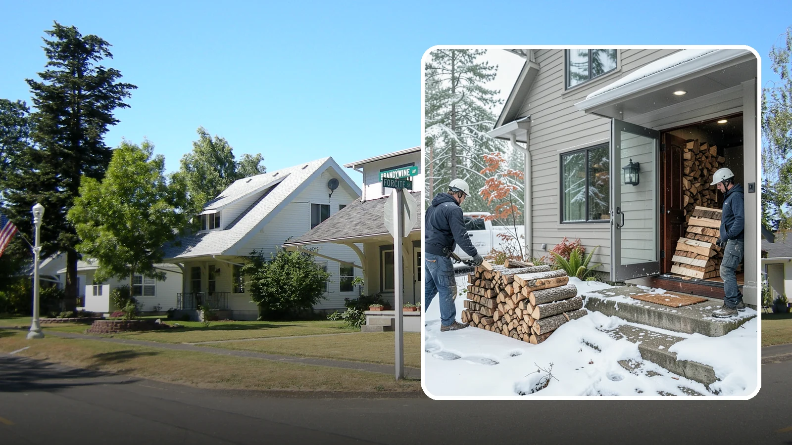Winter Storm Firewood in DuPont, Pierce County, WA - When a Pacific Northwest winter storm rolls in, we get burnable wood to your door before the worst of it hits.