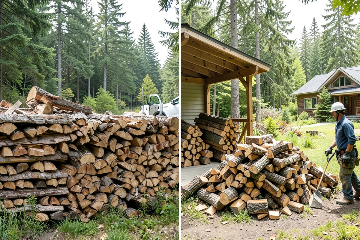 Winter Storm Firewood in DuPont, Pierce County, WA - Take your order and confirm quantity and delivery point