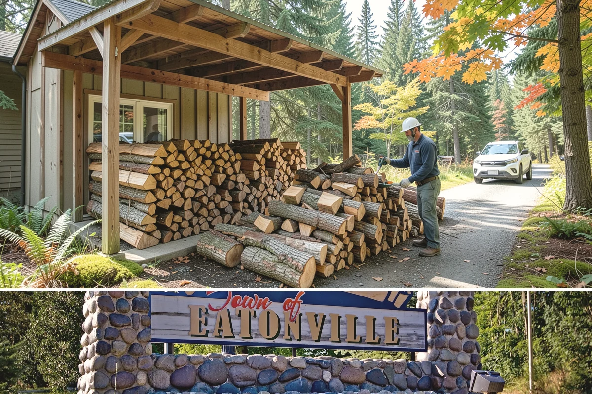 Winter Storm Firewood in Eatonville, WA - Peak demand runs from late fall through winter, so ordering as soon as a storm appears in the forecast secures your delivery.