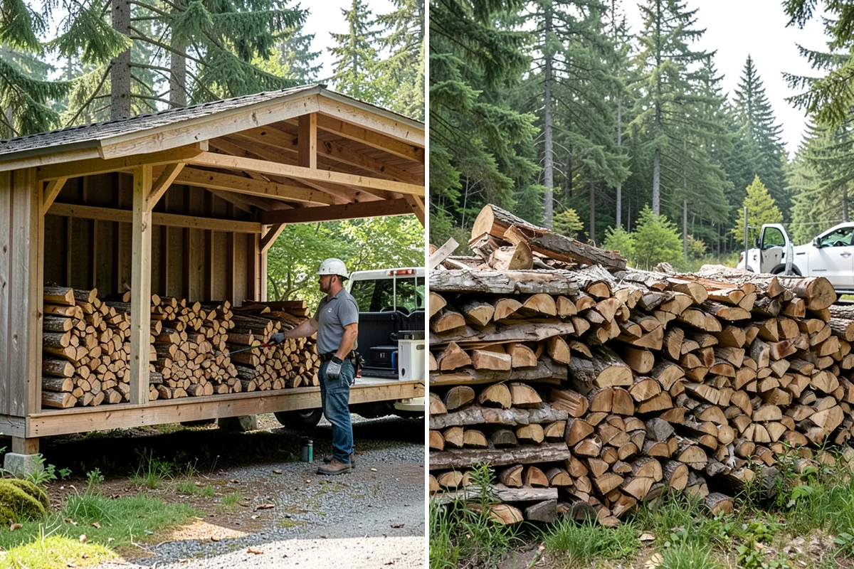 Winter Storm Firewood in Enumclaw, King County, WA - Take your order and confirm quantity and delivery point