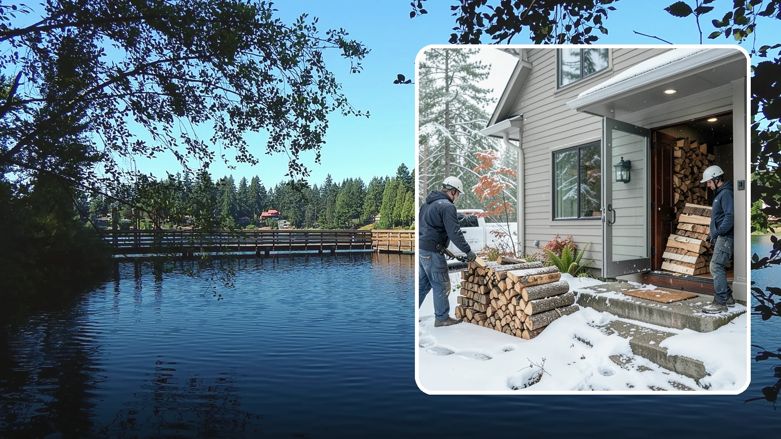 Winter Storm Firewood in Federal Way, King County, WA - When a Pacific Northwest winter storm rolls in, we get burnable wood to your door before the worst of it hits.