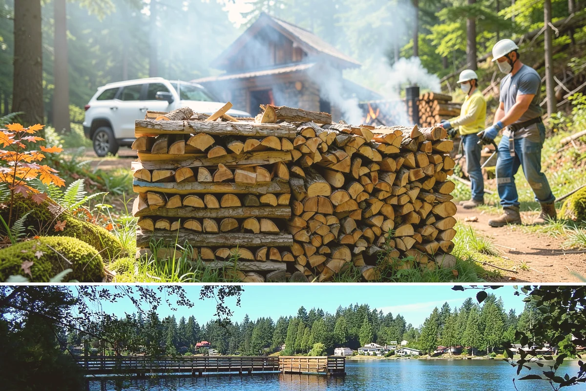 Winter Storm Firewood in Federal Way, King County, WA - Peak demand runs from late fall through winter, so ordering as soon as a storm appears in the forecast secures your delivery.