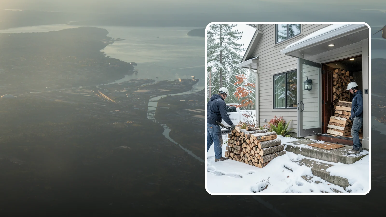 Winter Storm Firewood in Fife, Pierce County, WA - When a Pacific Northwest winter storm rolls in, we get burnable wood to your door before the worst of it hits.