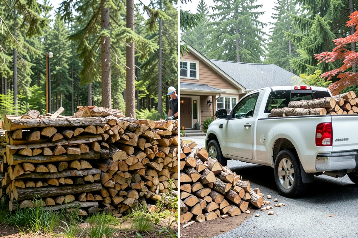 Winter Storm Firewood in Fircrest, Pierce County, WA - Take your order and confirm quantity and delivery point