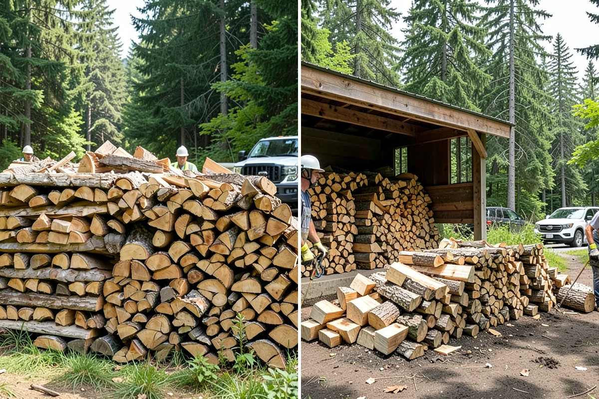 Winter Storm Firewood in Gig Harbor, Pierce County, WA - Take your order and confirm quantity and delivery point