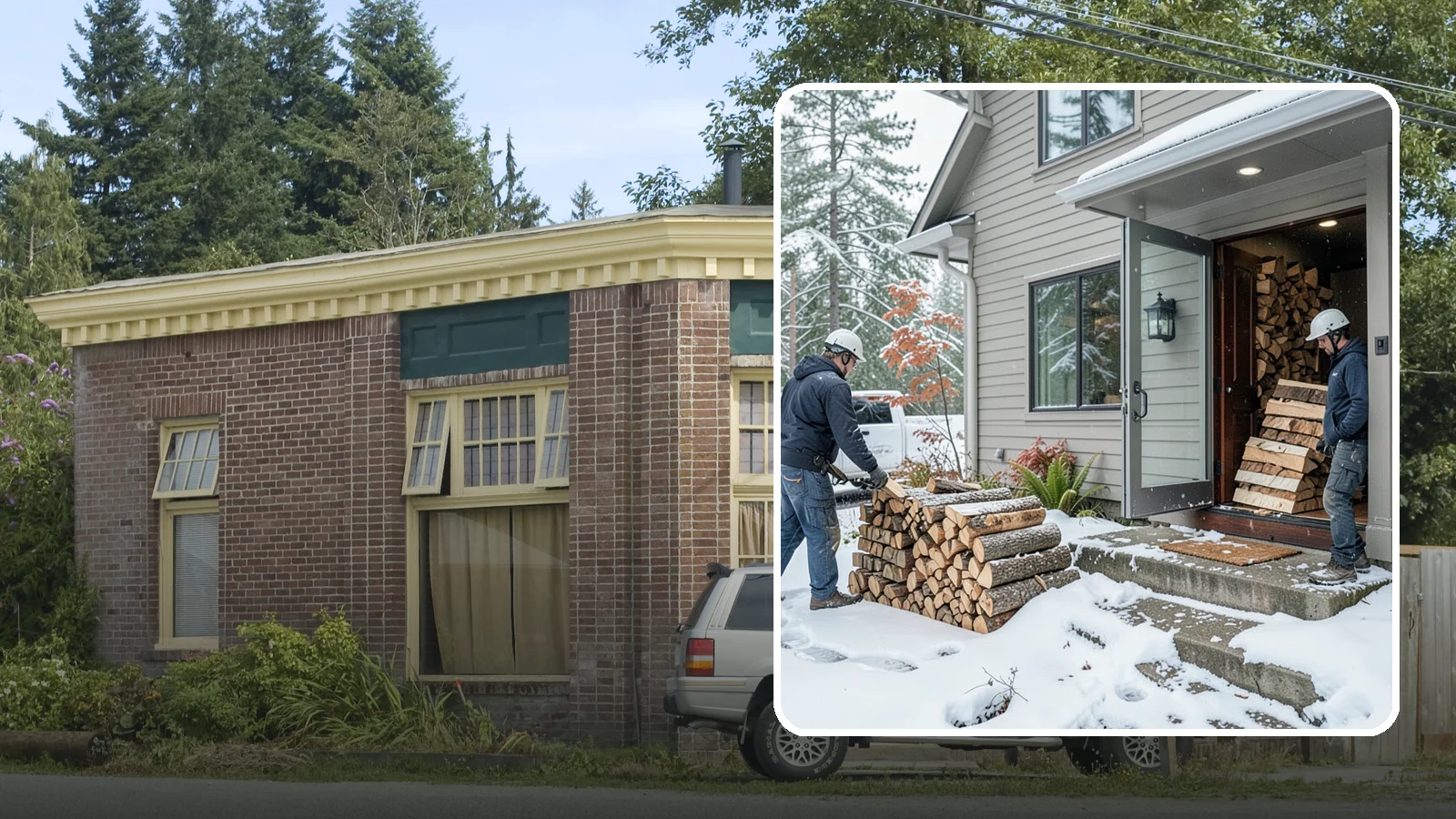 Winter Storm Firewood in Hamilton, Skagit County, WA - When a Pacific Northwest winter storm rolls in, we get burnable wood to your door before the worst of it hits.