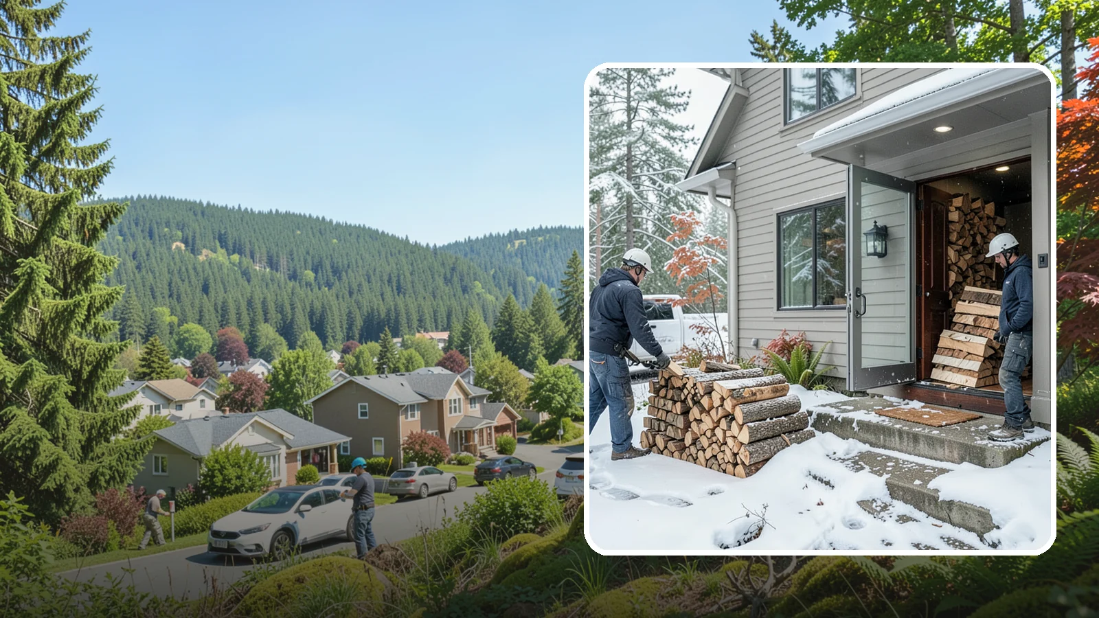 Winter Storm Firewood in Index, Snohomish County, WA - When a Pacific Northwest winter storm rolls in, we get burnable wood to your door before the worst of it hits.