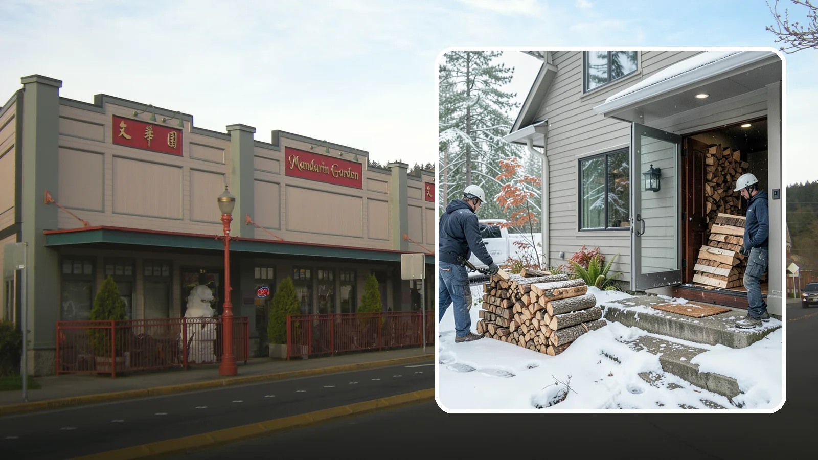 Winter Storm Firewood in Issaquah, King County, WA - When a Pacific Northwest winter storm rolls in, we get burnable wood to your door before the worst of it hits.