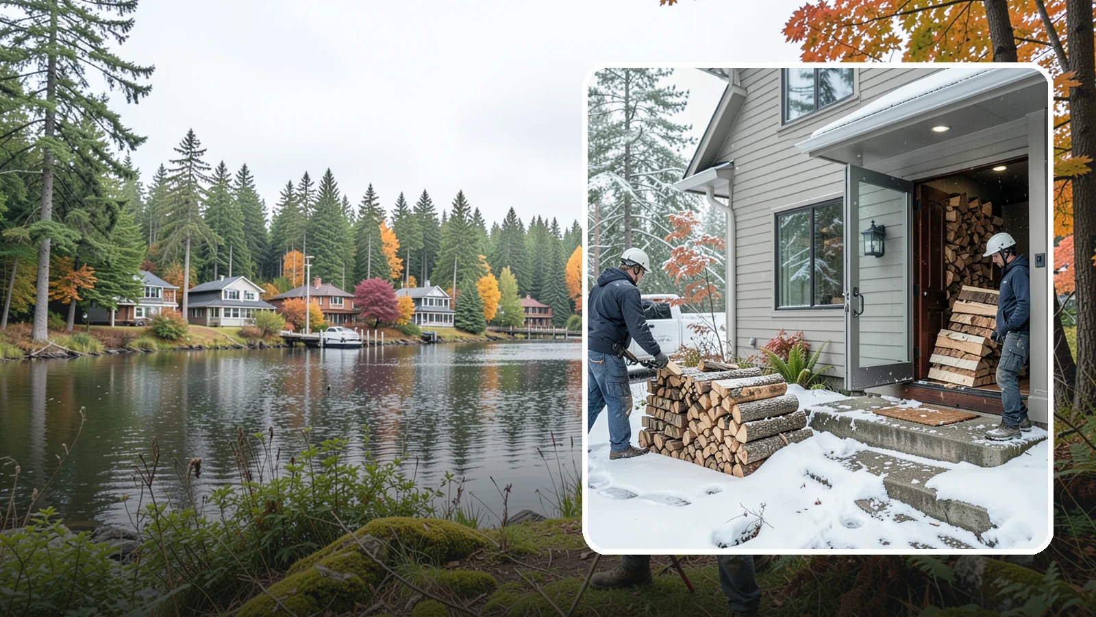 Winter Storm Firewood in La Conner, Skagit County, WA - When a Pacific Northwest winter storm rolls in, we get burnable wood to your door before the worst of it hits.