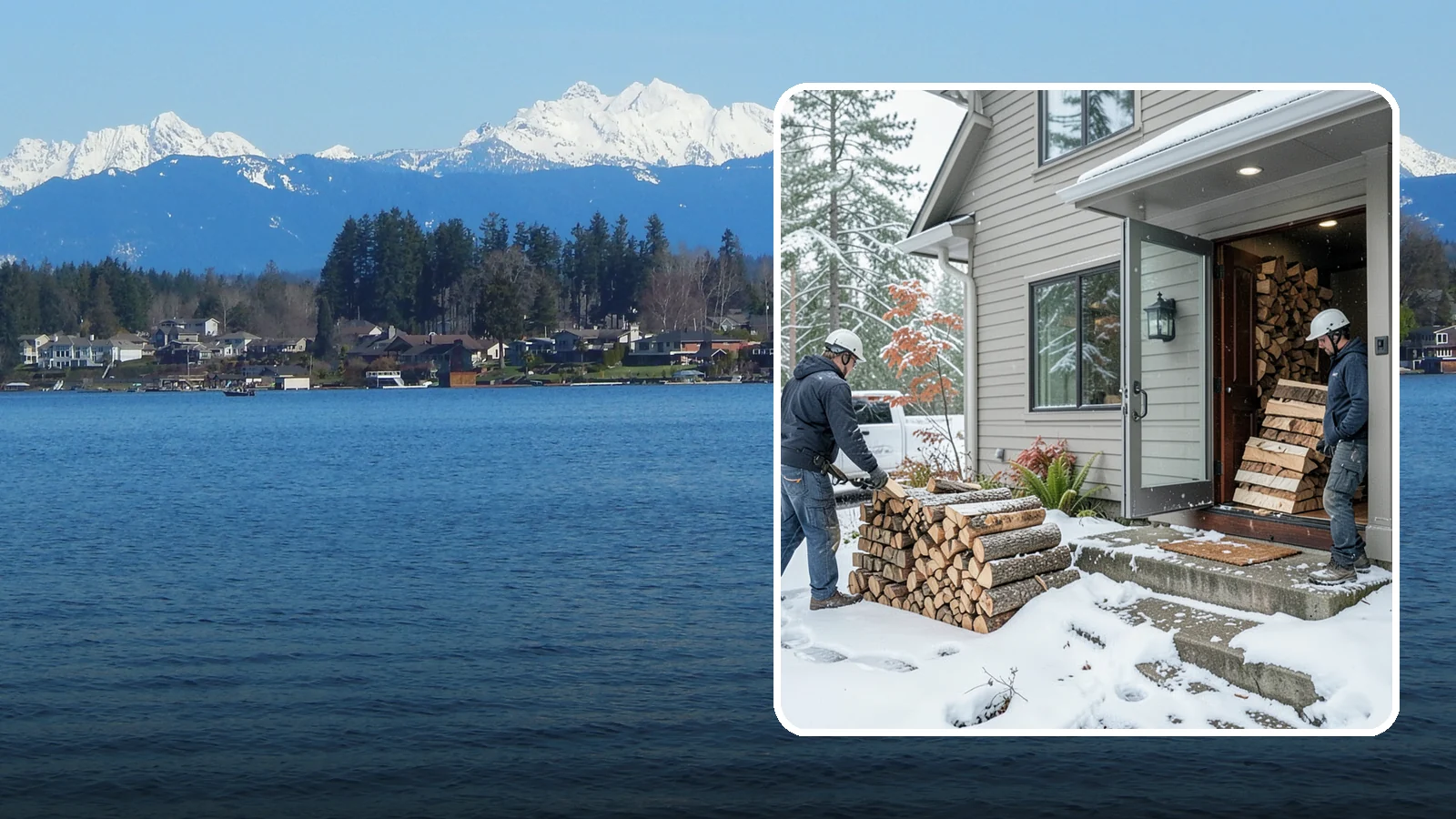 Winter Storm Firewood in Lake Stevens, Snohomish County, WA - When a Pacific Northwest winter storm rolls in, we get burnable wood to your door before the worst of it hits.