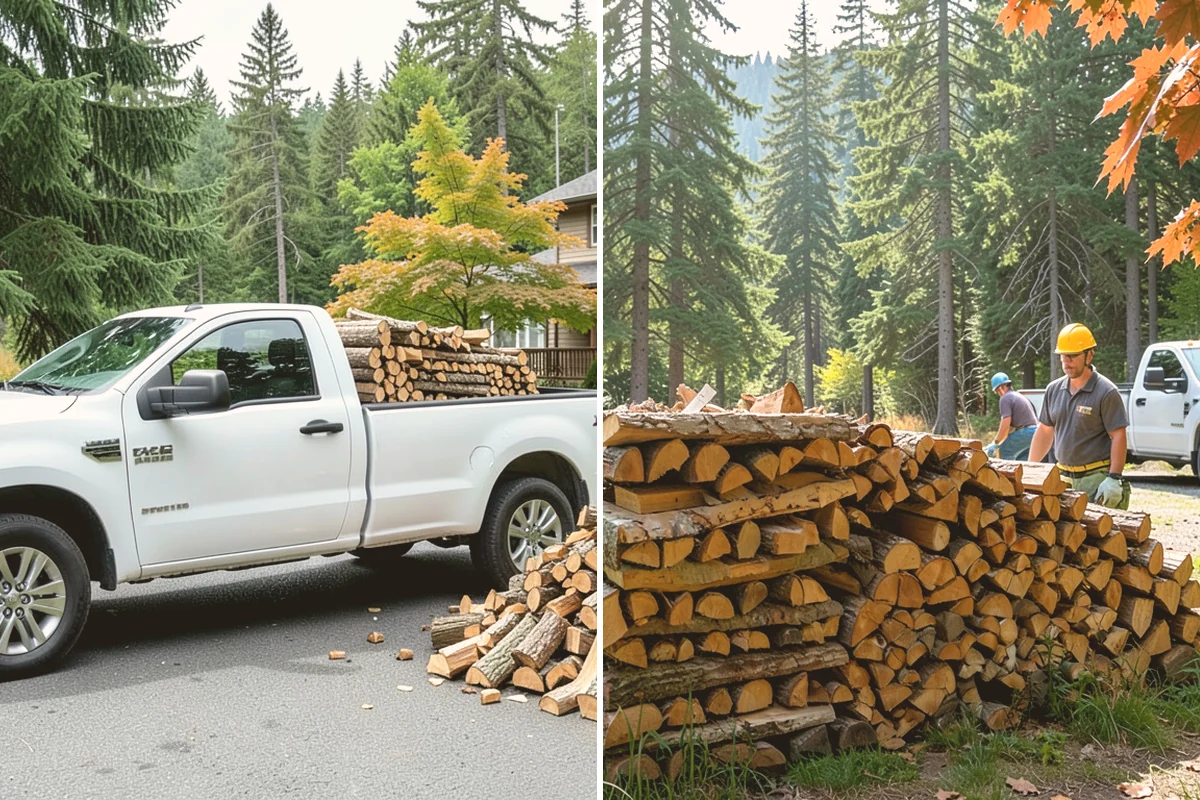 Winter Storm Firewood in Lynnwood, Snohomish County, WA - Take your order and confirm quantity and delivery point