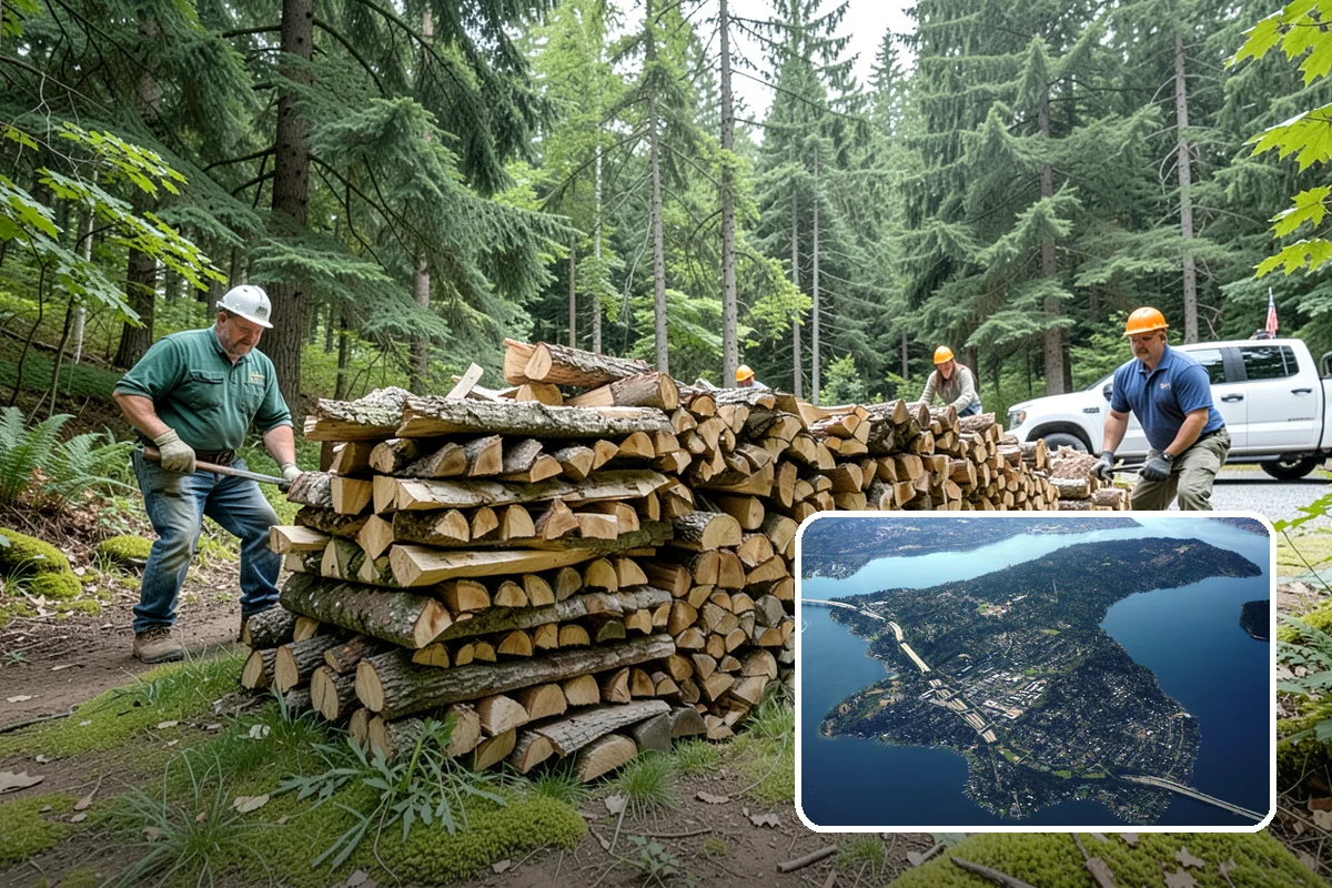 Winter Storm Firewood in Mercer Island, King County, WA - Ensures a heat source before the storm lands