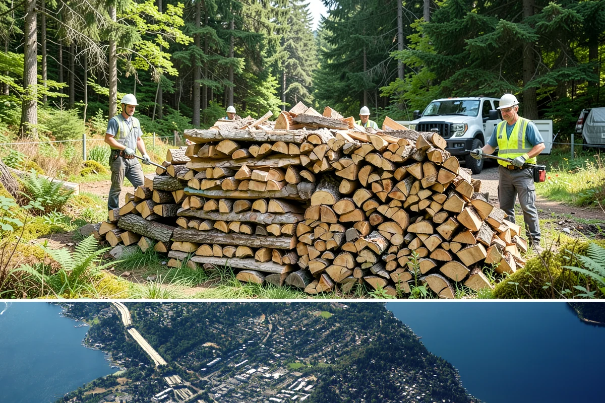 Winter Storm Firewood in Mercer Island, King County, WA - Peak demand runs from late fall through winter, so ordering as soon as a storm appears in the forecast secures your delivery.